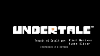 Pantalla d'inici del videojoc Undertale